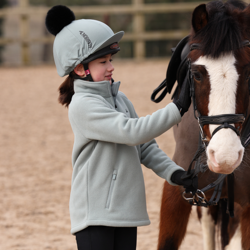 Aubrion React Half Zip Fleece - Young Rider - Sage-10