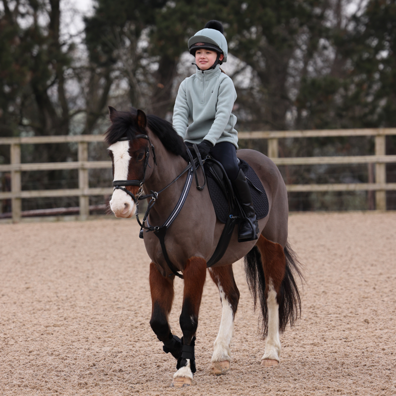 Aubrion React Half Zip Fleece - Young Rider - Sage-12