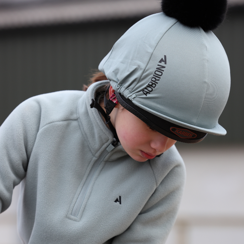 Aubrion React Half Zip Fleece - Young Rider - Sage-6