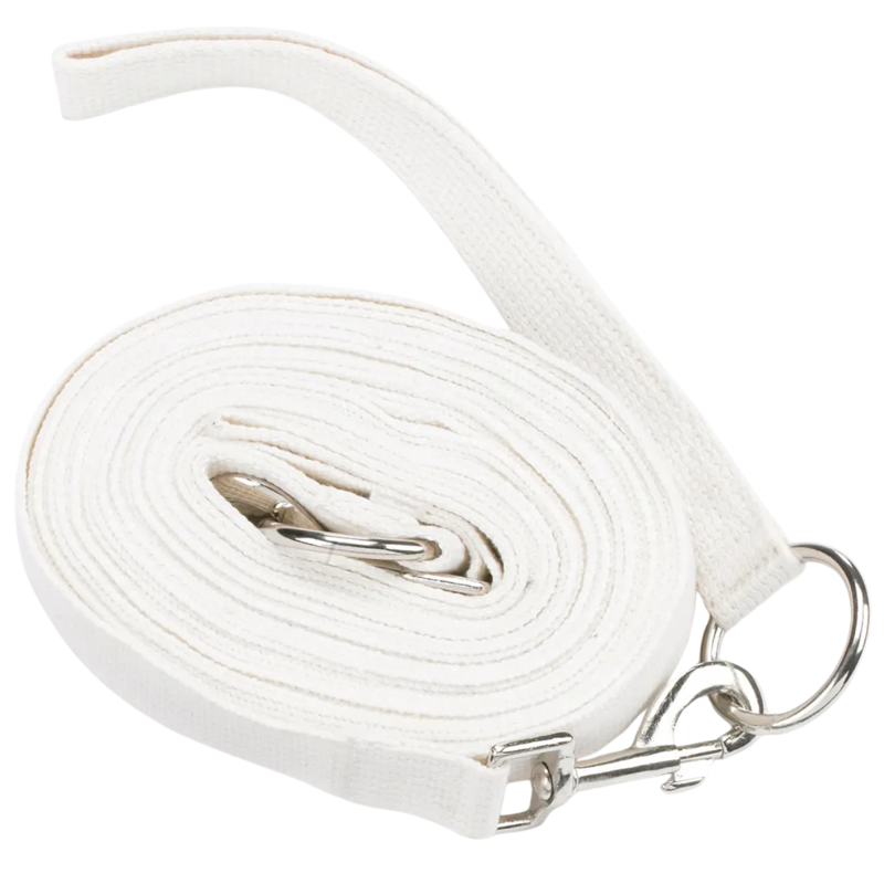 Hy Equestrian Draw Reins With Clips - White