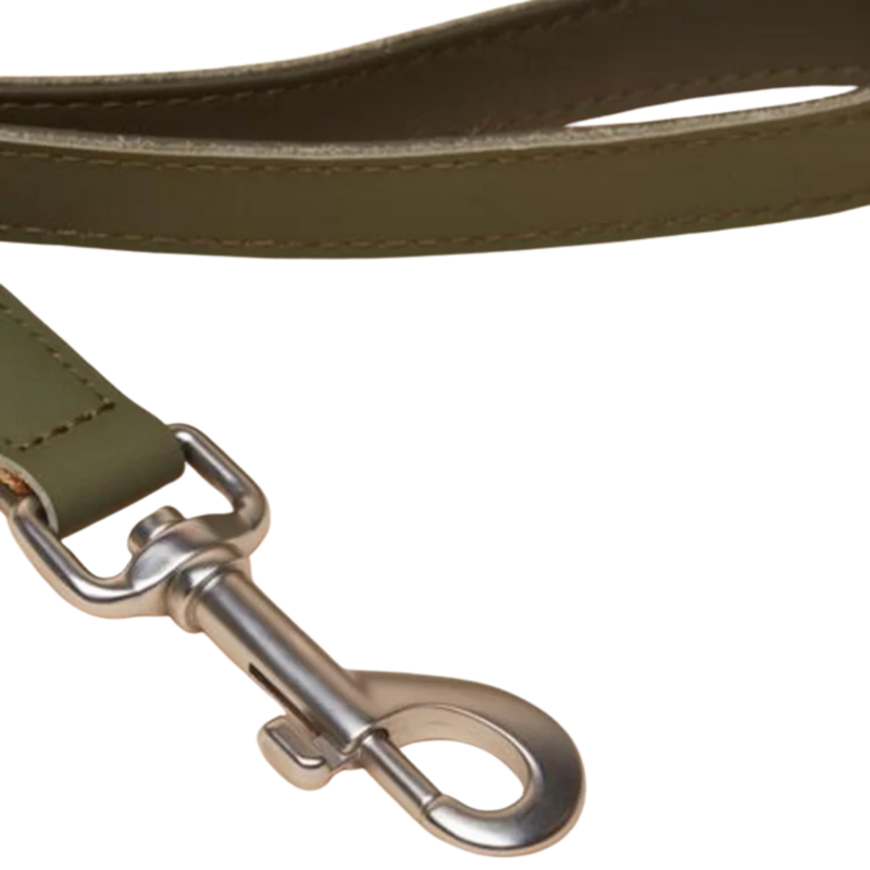 Joules Leather Dog Lead - Khaki-1