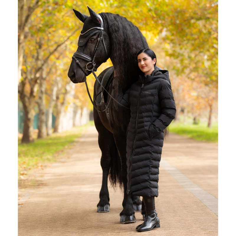 LeMieux Hayley Water Resistant Longline Puffer Coat - Black-8