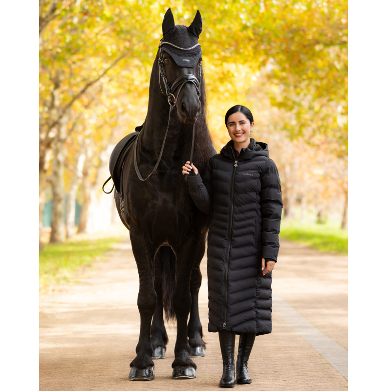 LeMieux Hayley Water Resistant Longline Puffer Coat - Black-6