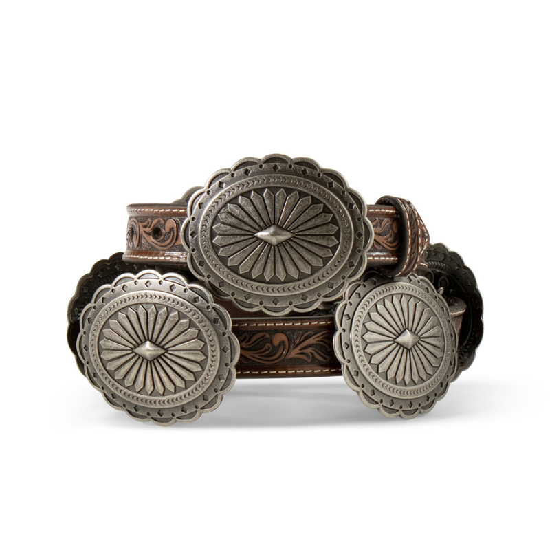 Ariat Women's Oval Concho Diamond Belt - Tan