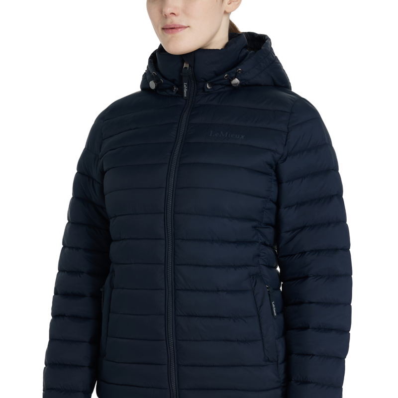 LeMieux Rose Hooded Puffer Jacket - Navy-2