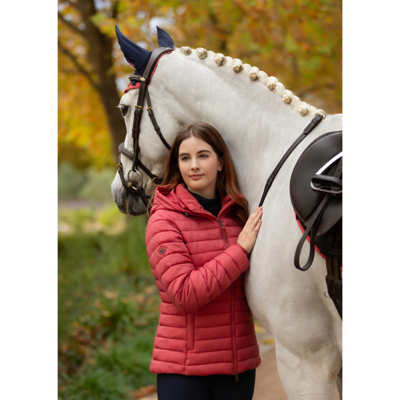 LeMieux Rose Hooded Puffer Jacket - Cranberry-6