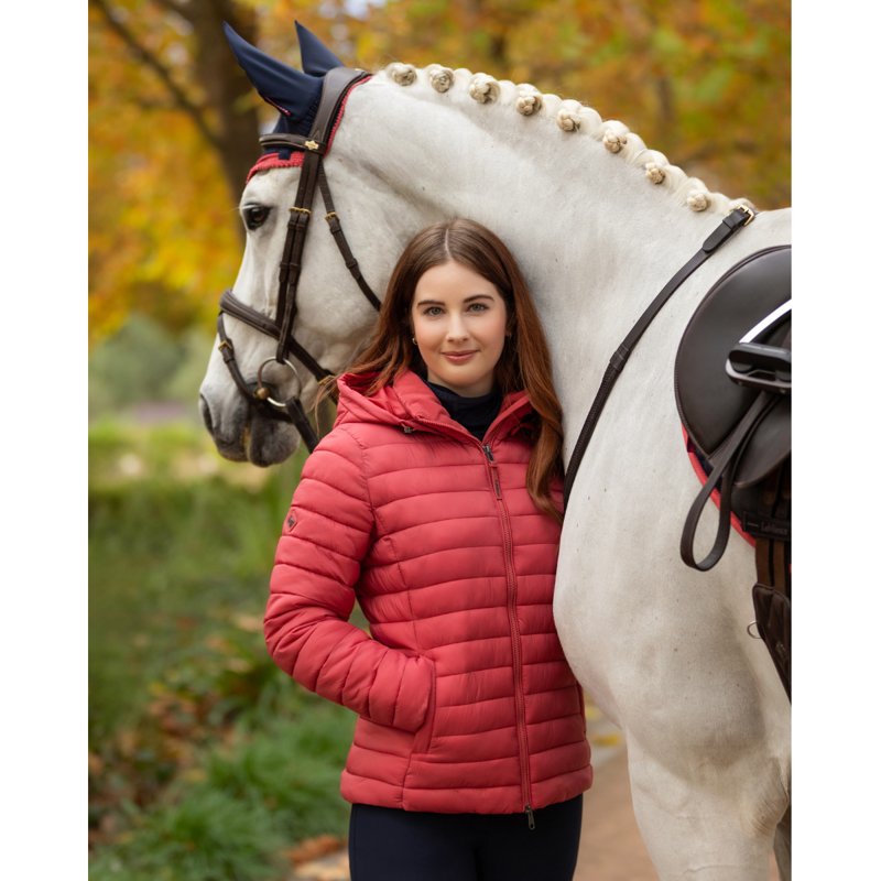 LeMieux Rose Hooded Puffer Jacket - Cranberry-4