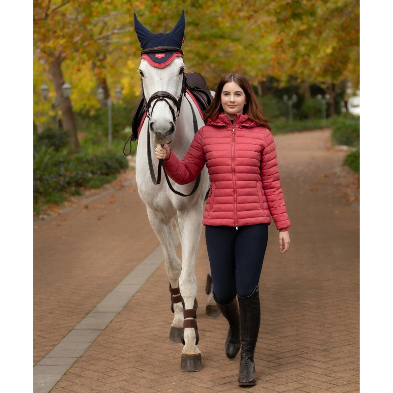 LeMieux Rose Hooded Puffer Jacket - Cranberry-5