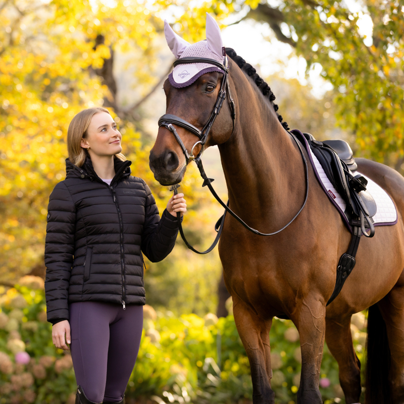 LeMieux Rose Hooded Puffer Jacket - Black-3