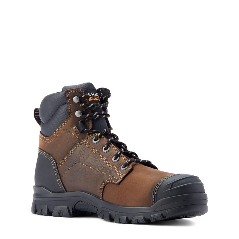 Ariat Men's Treadfast 6 Waterproof steel Toe Work Boot - Standard - Dark Brown-3