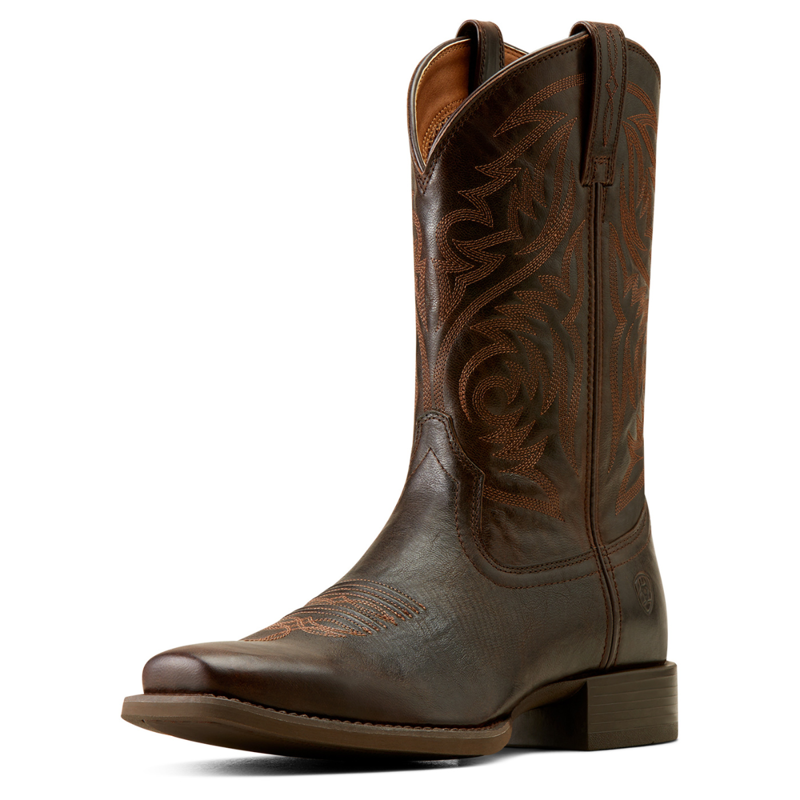 Ariat Men's Sport Herdsman Cowboy Boot - Burnished Chocolate