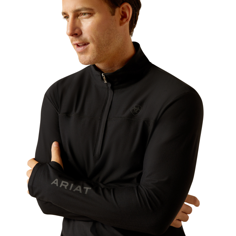 Ariat Men's Lowell 3.0 1/4 Zip Baselayer - Black-2