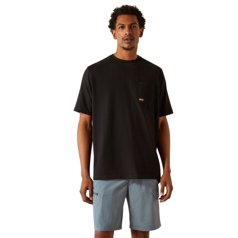 Ariat Men's Rebar Cotton Strong Hardhead T-Shirt - Black