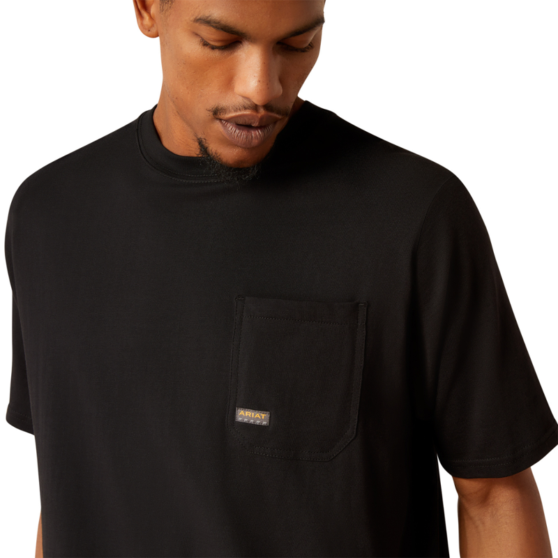 Ariat Men's Rebar Cotton Strong Hardhead T-Shirt - Black-2