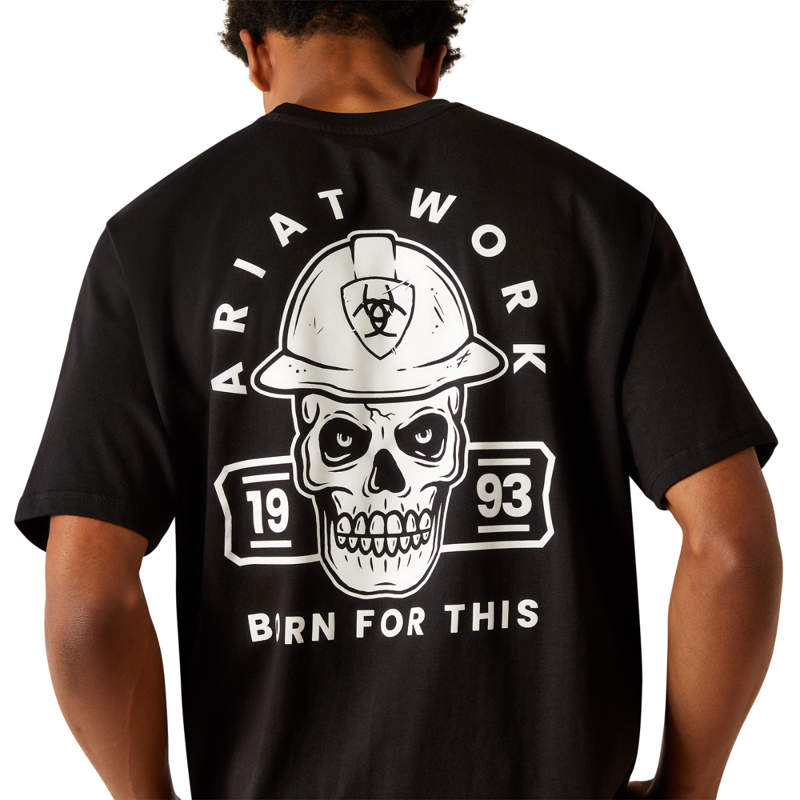 Ariat Men's Rebar Cotton Strong Hardhead T-Shirt - Black-3