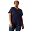 Ariat Women's Rebar Cotton Strong Standard V-Neck T-Shirt - Navy