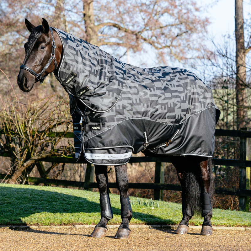 LeMieux Arika Reflective 0g Turnout Rug - Black