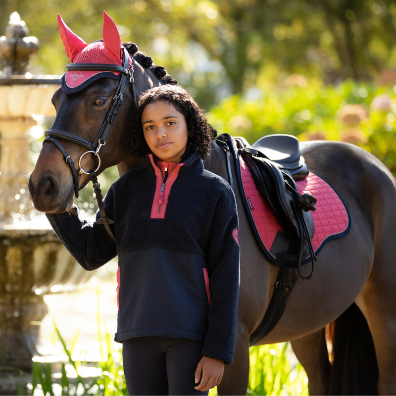 LeMieux Young Rider Tammy Teddy Fleece - Navy-4