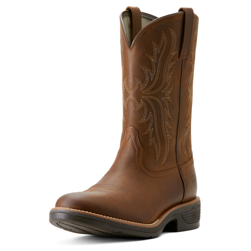 Ariat Men's Ridgeback Round Toe Cowboy Boot - Regular - Distressed Tan
