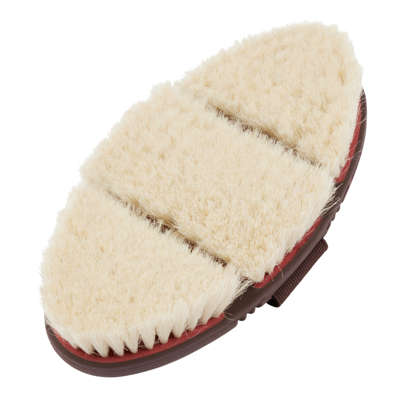 LeMieux Flexi Goat Hair Body Brush - Cranberry-1