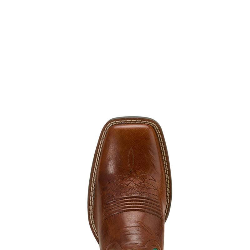 Ariat Women's Round Up Wide Square Toe StretchFit Western Boot - Arizona Brown-6