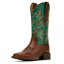 Ariat Women's Round Up Wide Square Toe StretchFit Western Boot - Arizona Brown