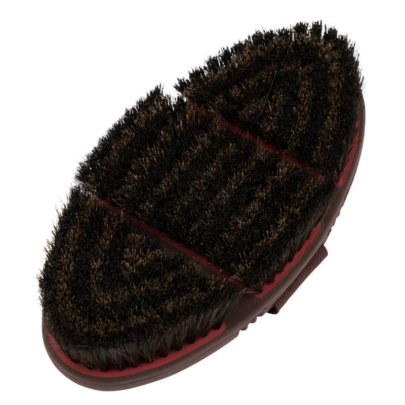 LeMieux Flexi Horse Hair Body Brush - Cranberry-1