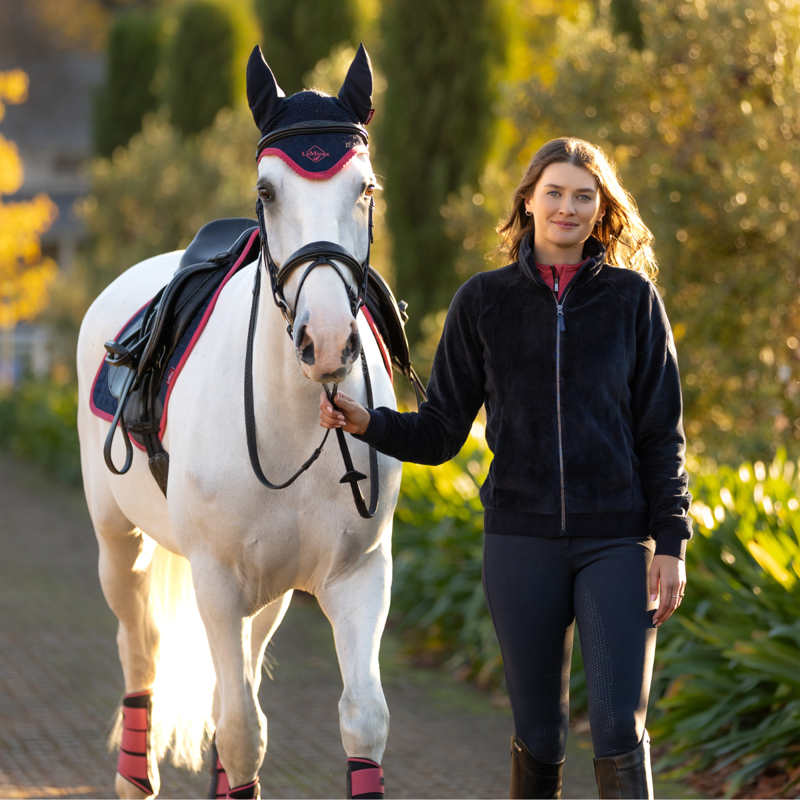 LeMieux Liberty Fleece Zip Through - Navy-4