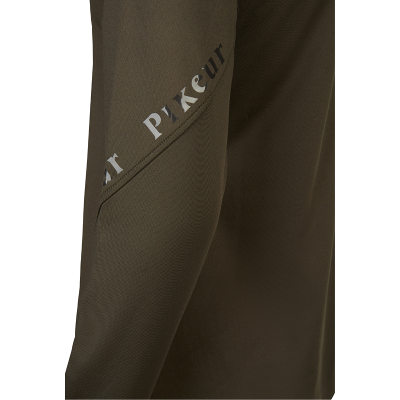 Pikeur Ladies Zip Training Shirt - Deep Khaki-5