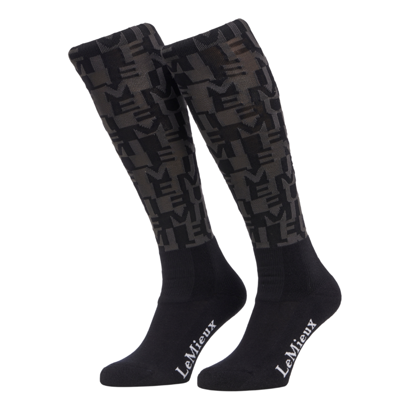 LeMieux Footsie Socks - Black Logo 