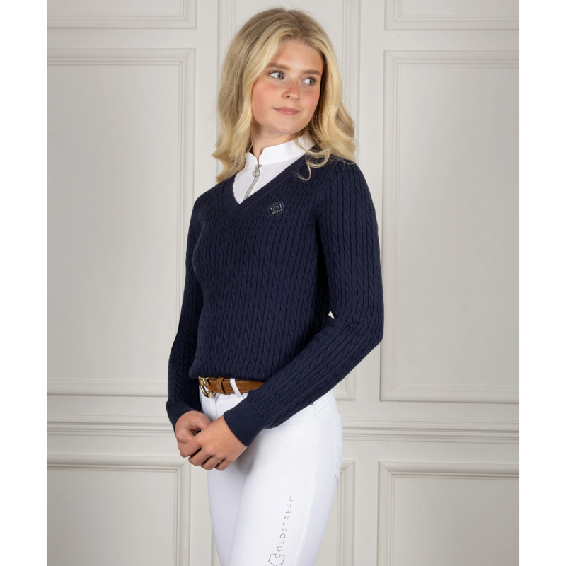 Coldstream Next Generation Clarkston Knitted V-Neck Jumper - Navy