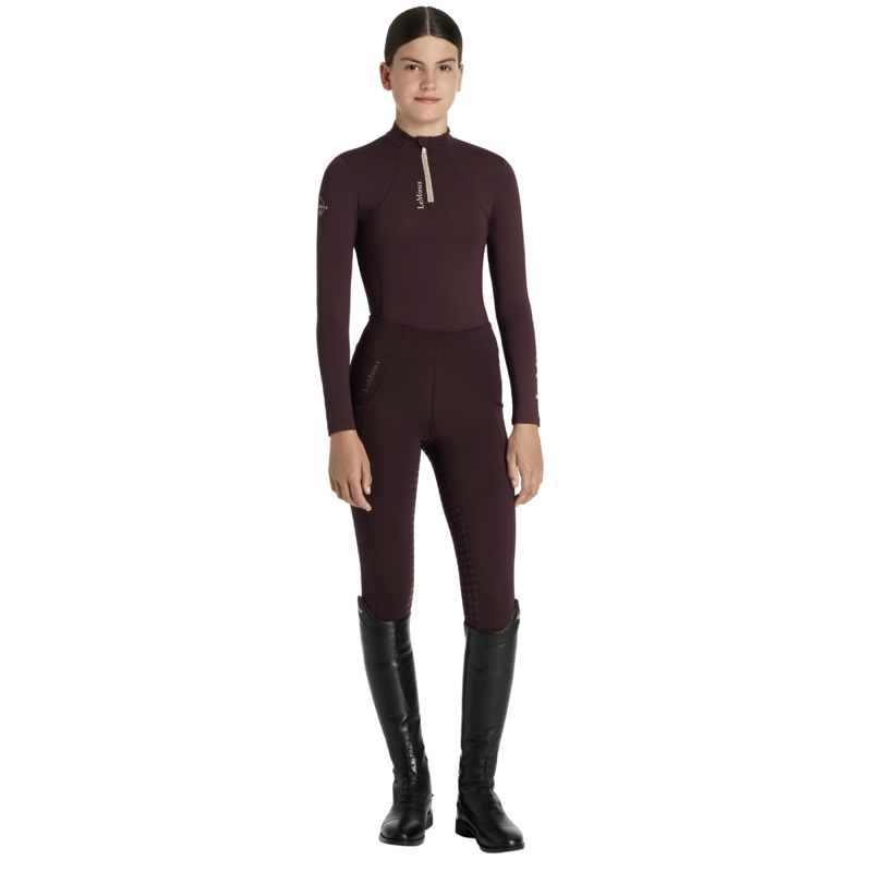 LeMieux Young Rider Classique Base Layer - Damson-2