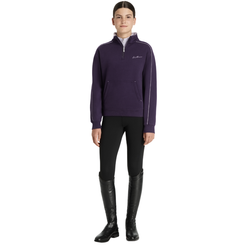LeMieux Young Rider Kate Quarter Zip Sweat - Juniper/Lilac-2
