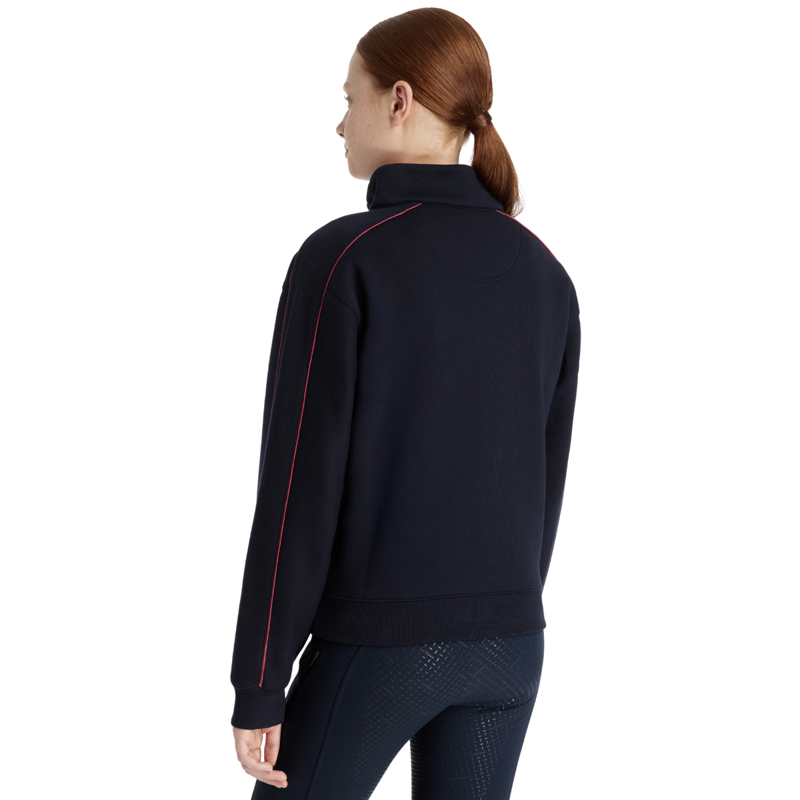 LeMieux Young Rider Kate Quarter Zip Sweat - Navy/Cranberry-1