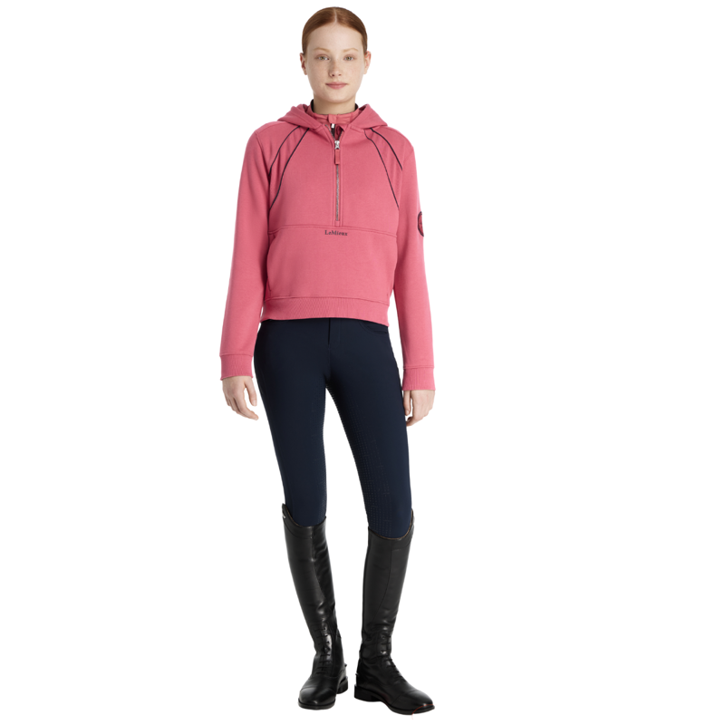 LeMieux Young Rider Hettie Half Zip Hoodie - Cranberry-2