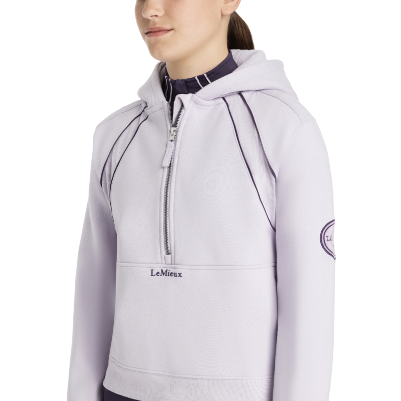 LeMieux Young Rider Hettie Half Zip Hoodie - Lilac-3