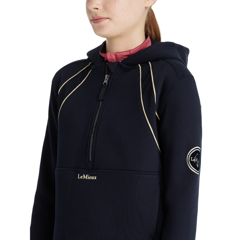 LeMieux Young Rider Hettie Half Zip Hoodie - Navy-3