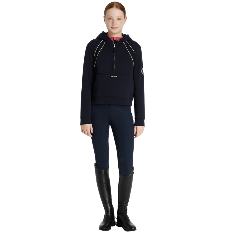 LeMieux Young Rider Hettie Half Zip Hoodie - Navy-2