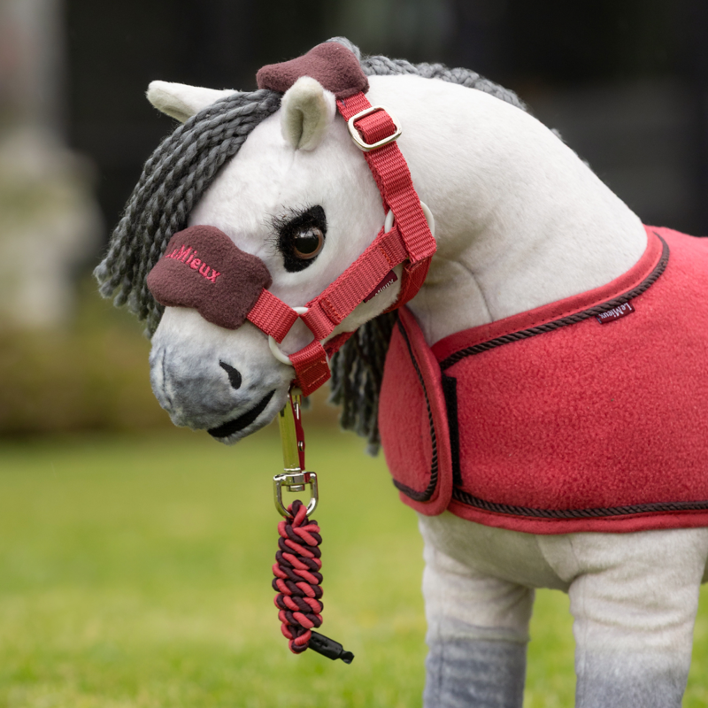 LeMieux Toy Pony Vogue Headcollar and Leadrope - Cranberry-1
