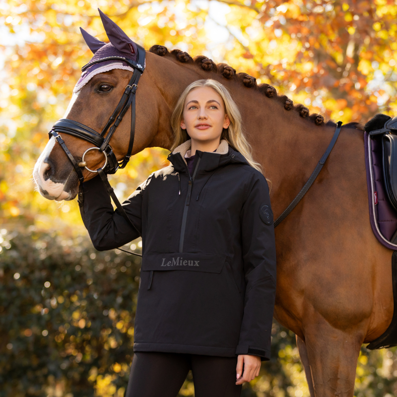 LeMieux Phoebe Half Zip Waterproof Anorak - Black-6