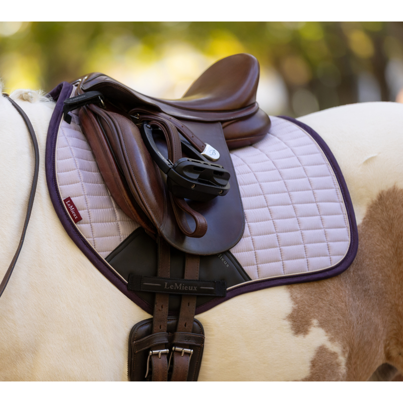 LeMieux Mini Suede Close Contact Square - Lilac-1