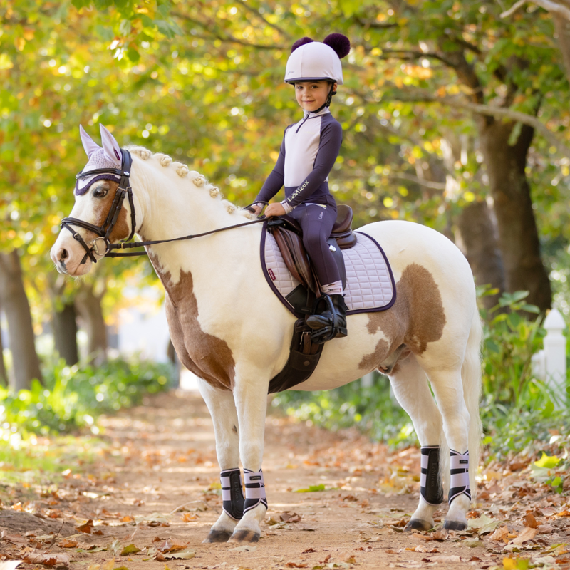 LeMieux Mini Suede Close Contact Square - Lilac-4