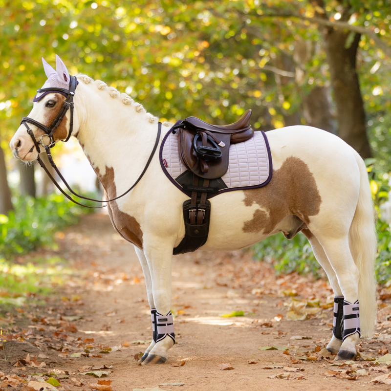 LeMieux Mini Suede Close Contact Square - Lilac-3