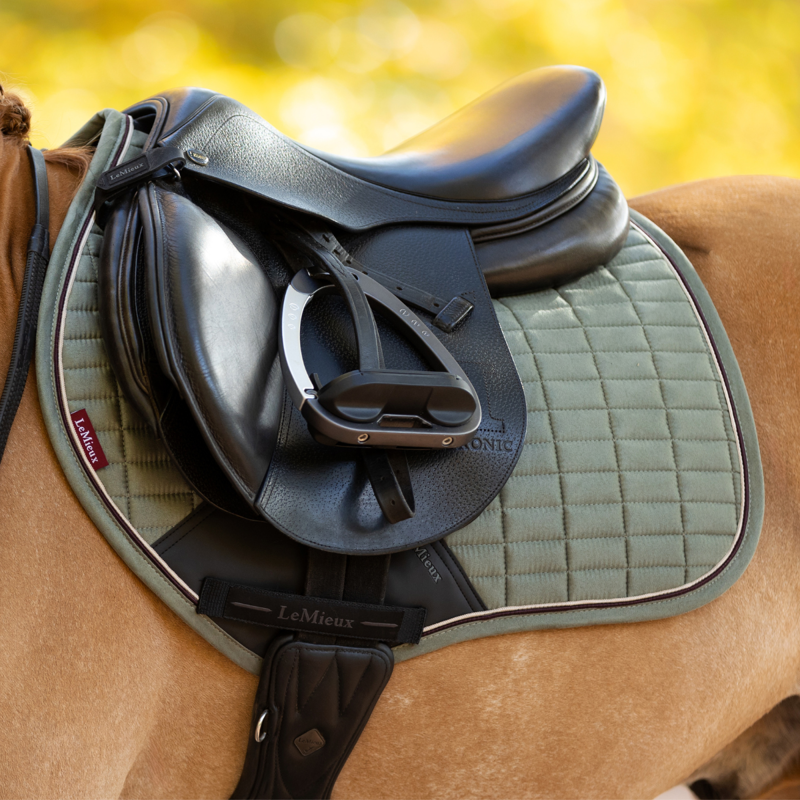 LeMieux Mini Suede Close Contact Square - Rosemary -1