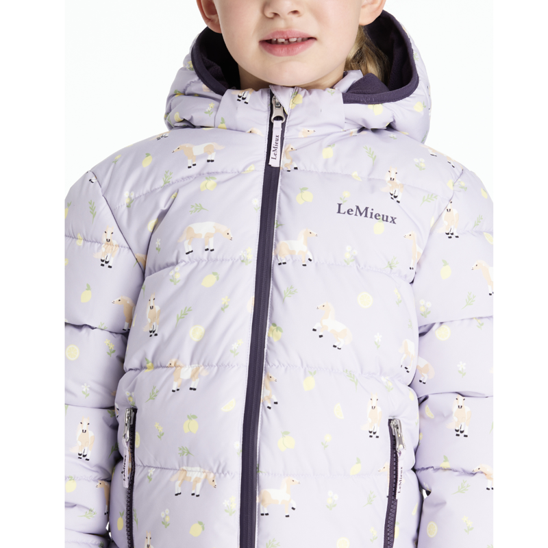 LeMieux Mini Printed Lilo Puffer Jacket - Lilac-3