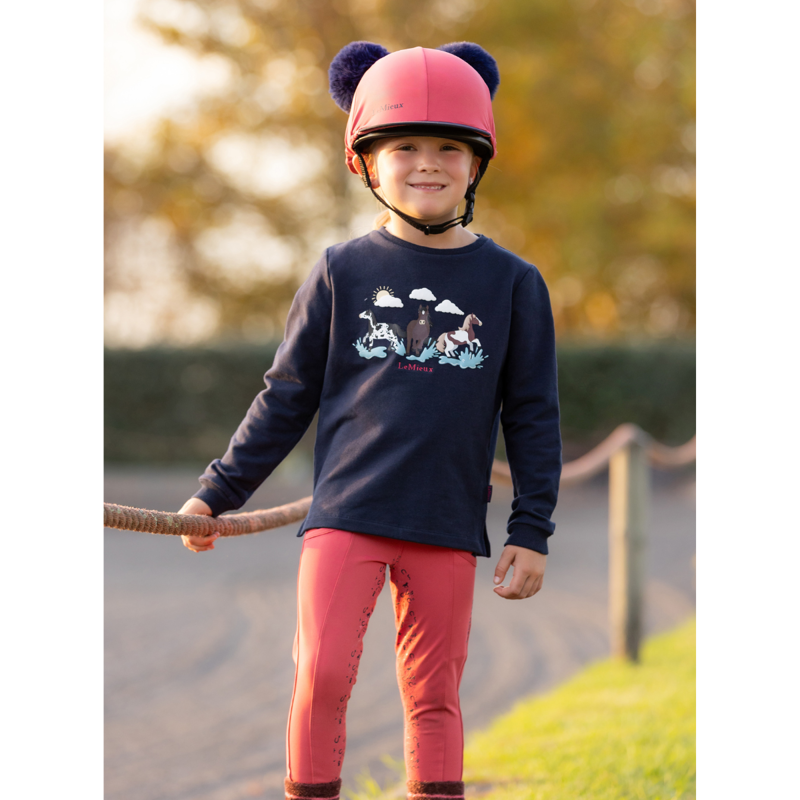 LeMieux Mini Poppy Long Sleeve Top - Navy-6