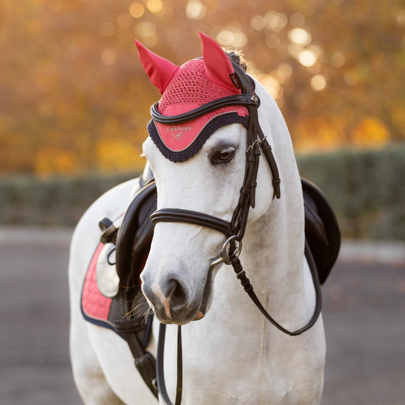 LeMieux Mini Classic Fly Hood - Cranberry -1