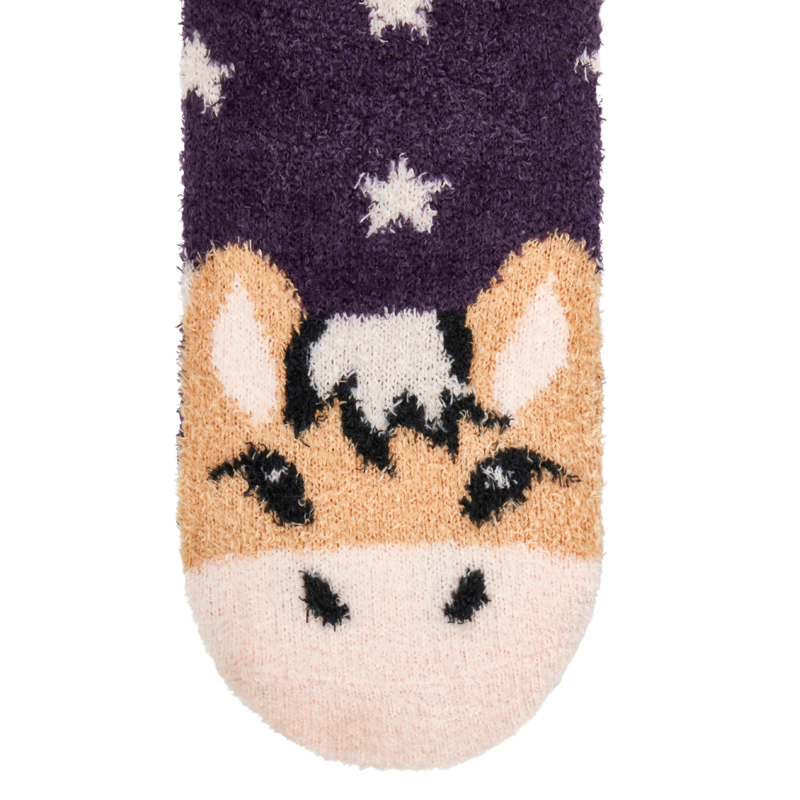 LeMieux Mini Fluffy Character Socks - Fjord Pony Juniper-2