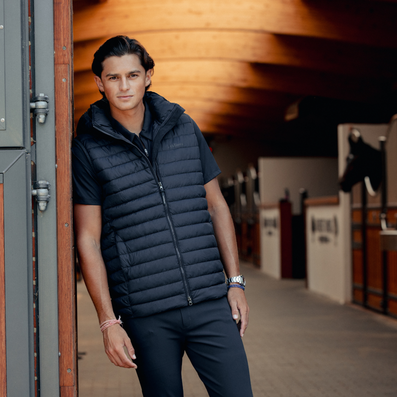 LeMieux Men's Hooded Puffer Gilet - Navy-5