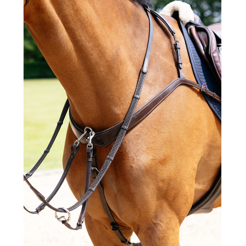 LeMieux Kudos Bridge Breastplate - Havana-1